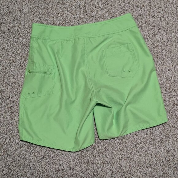 Neon Athletic Shorts Green Golf Tennis Pickle Ball Running Board Shorts Size 10 - Picture 5 of 5